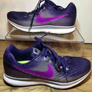Nike Women's Air Zoom Pegasus 34 Running Shoe, Ink/Hyper Violet, 9.0